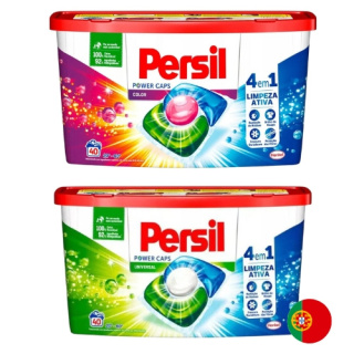 Persil 4w1 Zestaw Kapsułki do Prania Koloru i Uniwersalne 2x40 szt = 80 szt (Portugalia)