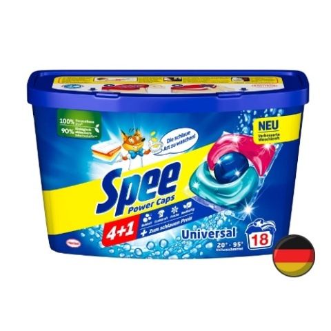 SPEE Power Caps Kapsułki do Prania Uniwersalne 18 szt. (Niemcy)