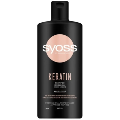 Syoss Keratin Szampon do Włosów Łamliwych Osłabionych 440 ml