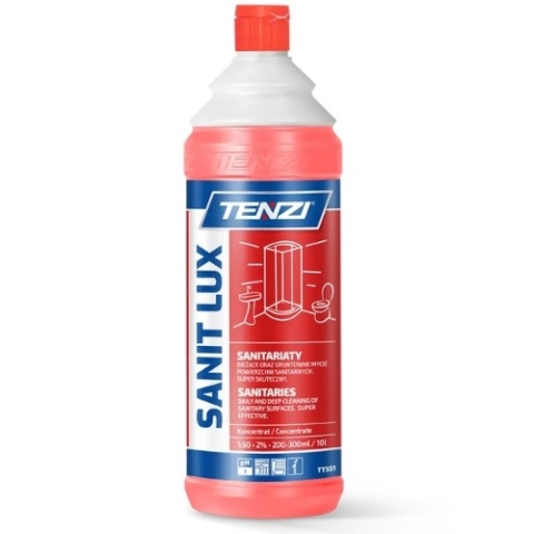 TENZI SANIT LUX Odkamieniacz do Łazienki Armatury Szyb Kabin Prysznicowych 1l
