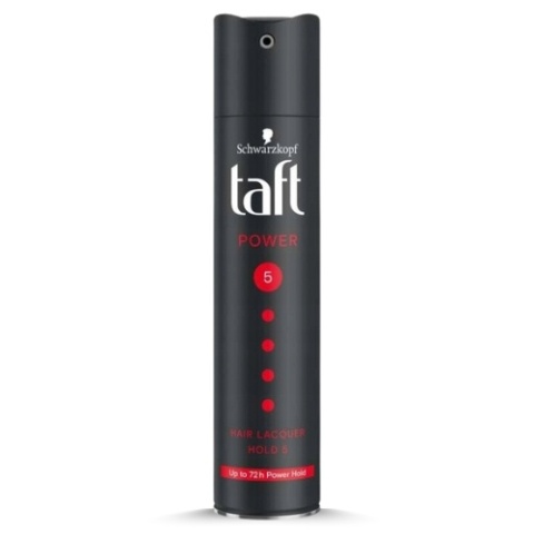 Taft Power 5 Lakier do Włosów Bardzo Mocny 72h Czarny 250 ml