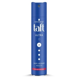 Taft Ultra 4 Lakier do Włosów Wzmacniający Niebieski 250 ml