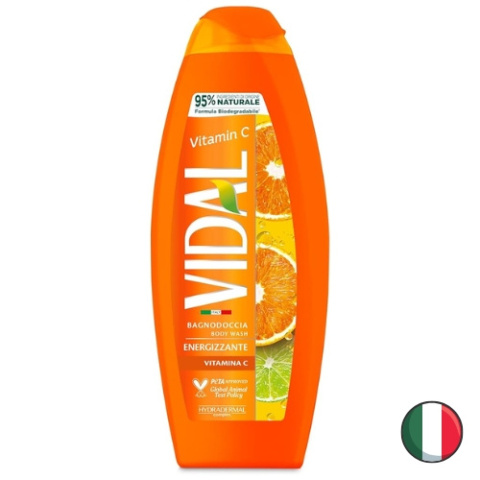 Vidal Vitamin C Żel pod Prysznic Witamina C 600 ml (Włochy) Vidal Vitamin C Żel pod Prysznic Witamina C 600 ml (Włochy)