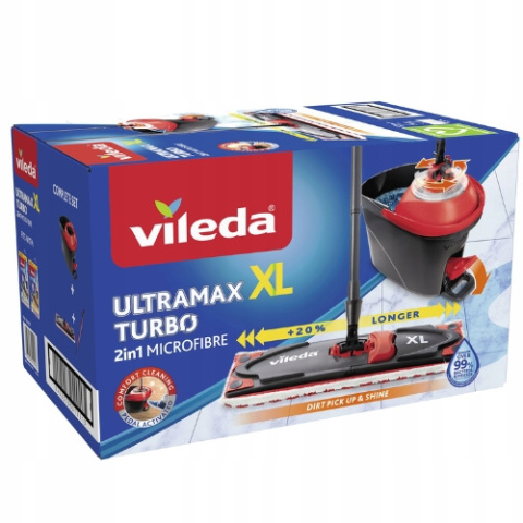 Vileda Ultramax Turbo XL Mop Obrotowy Wiaderko Zestaw