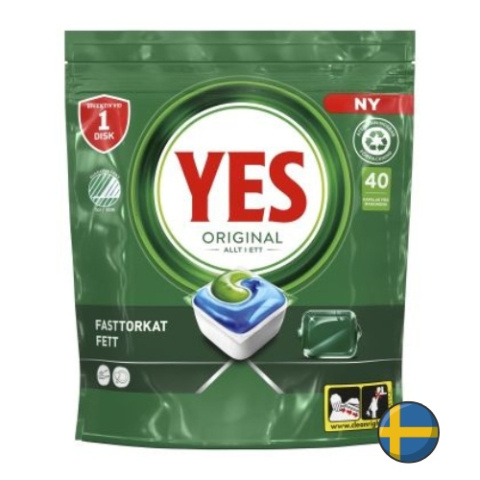 Yes (Fairy) Original All-in-1 Tabletki do Zmywarki 40 szt (Szwecja)