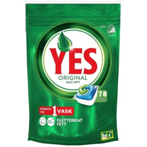 Yes (Fairy) Original All-in-1 Tabletki do Zmywarki 78 sztuk (Szwecja)