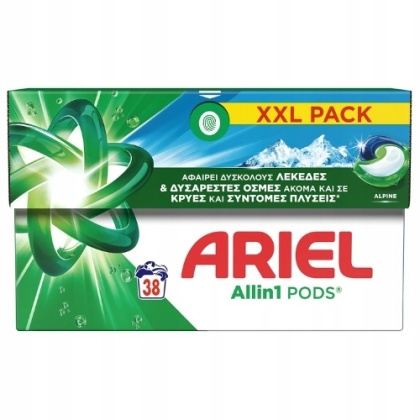 Ariel All in 1 Alpine Kapsułki do Prania Białego 38 szt.