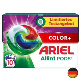 Ariel All in 1 Pods Kapsułki do Prania Koloru Color+ 10 szt. (Niemcy)