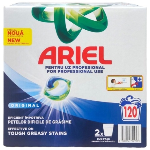 Ariel All in One Regular Kapsułki do Prania Białego Duo Pack 2 x 60 szt. = 120 szt.