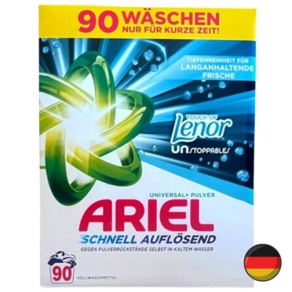Ariel Touch of Lenor Uniwersalny Proszek do Prania 90 prań (Niemcy)