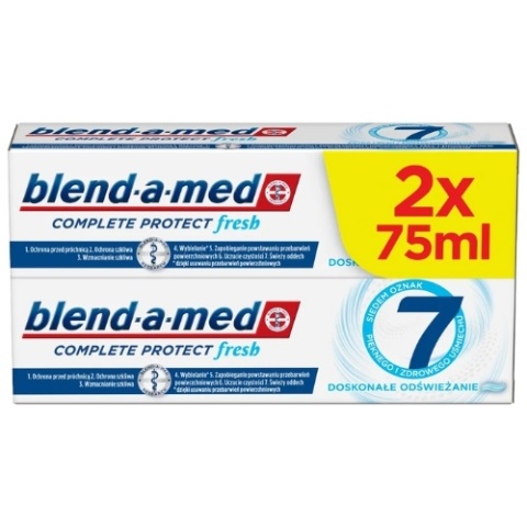 Blend-a-med Complete Protect Fresh Pasta do Zębów 2 x 75 ml = 150 ml