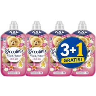 Coccolino Fiori di Tiare Frutti Rossi Płyn do Płukania XXL Kwiatowy 76 prań 3+1 CZWARTY GRATIS