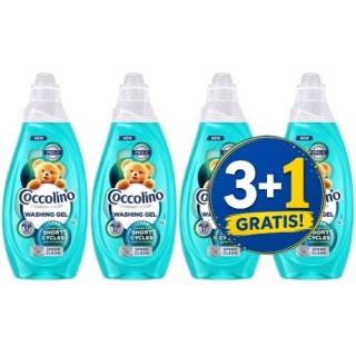 Coccolino Wonder Wash Uniwersalny Żel do Prania do Krótkich Cykli 37 prań 3+1 CZWARTY GRATIS