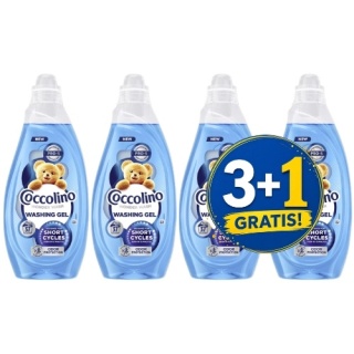 Coccolino Wonder Wash Żel do Prania Odzieży Sportowej i Syntetycznej do Krótkich Cykli 37 prań 3+1 CZWARTY GRATIS