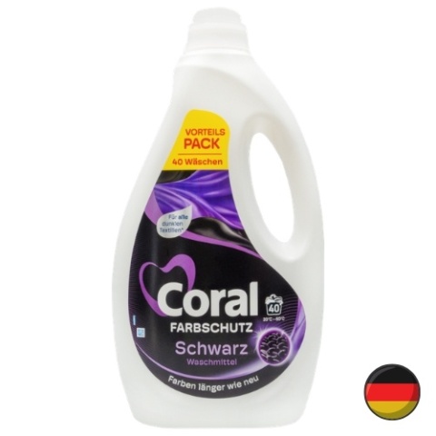 Coral Black Żel do Prania Czarnego 40 prań (Niemcy)