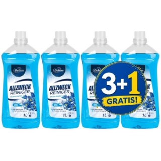 Deluxe Allzweck Reiniger Płyn do Podłóg Kwiatowy Blume Frische 1l 3+1 CZWARTY GRATIS