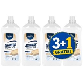 Deluxe Allzweck Reiniger Płyn do Podłóg z Mydłem Marsylskim 1l 3+1 CZWARTY GRATIS
