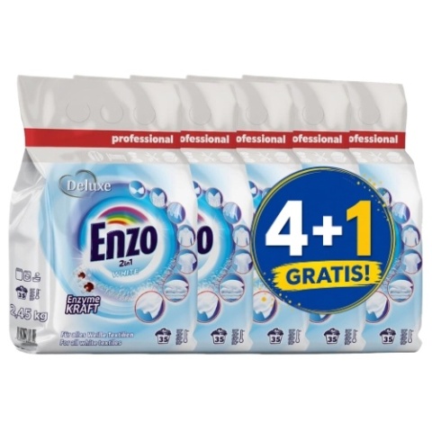 Deluxe Enzo White Proszek do Białego 35 prań 4+1 PIĄTY GRATIS