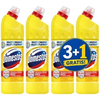 Domestos Citrus Fresh Cytrynowy Żel do WC 750 ml 3+1 CZWARTY GRATIS