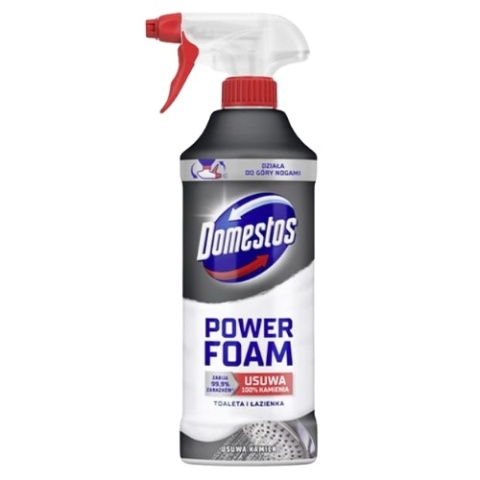 Domestos Power Foam Aktywna Piana Czyszcząca do Toalet WC Łazienki Zero Kamienia 435 ml