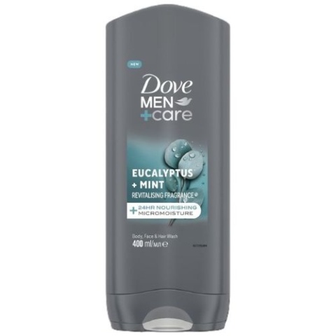 Dove Men Care Eucalyptus Mint Rewitalizujący Żel pod Prysznic dla Mężczyzn 400 ml Dove Men Care Eucalyptus Mint Rewitalizujący Żel pod Prysznic dla Mężczyzn 400 ml