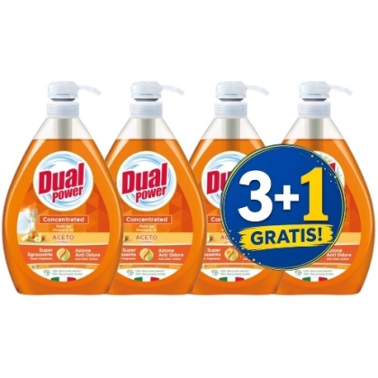 Dual Power Płyn Koncentrat do Mycia Naczyń Ocet Winny 1l 3+1 CZWARTY GRATIS