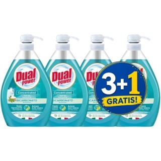 Dual Power Płyn do Naczyń Soda z Szałwią 1L 3+1 CZWARTY GRATIS