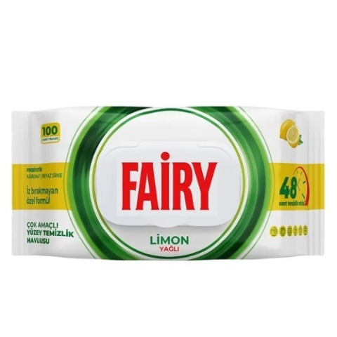 Fairy Lemon Uniwersalne Chusteczki Czyszczące Cytrynowe XXL 100 szt.