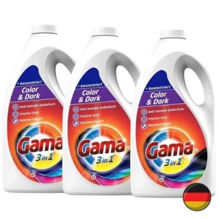 Gama (Vizir) Color & Dark Żel do Prania Koloru Czarnego 83-166 prań (Niemcy)