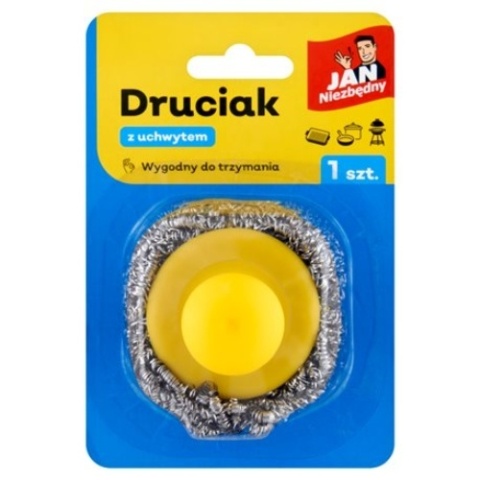 Jan Niezbędny Druciak Spiralny ze Stali Nierdzewnej z Uchwytem