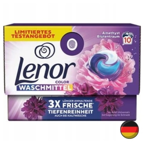 Lenor Amethyst Blütentraum Kapsułki do Prania Koloru All in One 10 szt. (Niemcy)