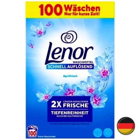 Lenor Aprilfrisch Duży Proszek do Prania Uniwersalny 100 prań (Niemcy) Lenor Aprilfrisch Duży Proszek do Prania Uniwersalny 100 prań (Niemcy)
