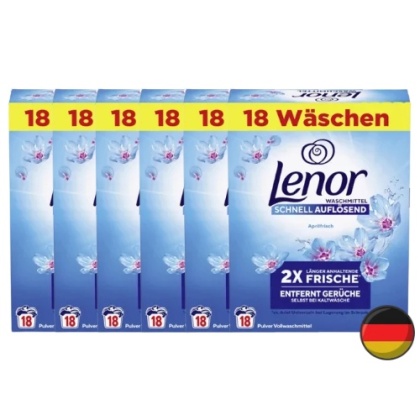 Lenor Aprilfrisch Duży Proszek do Prania Uniwersalny 100 prań (Niemcy)