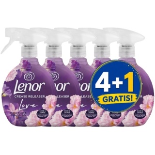 Lenor Crease Releaser Exotic Bloom Love Fioletowe Żelazko w Sprayu 500 ml 4+1 PIĄTY GRATIS