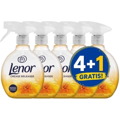 Lenor Crease Releaser Summer Breeze Pomarańczowe Żelazko w Sprayu 500 ml 4+1 PIĄTY GRATIS