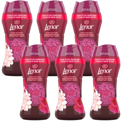 Lenor Ruby Jasmine Perełki Zapachowe do Prania Rubinowy Jaśmin Zestaw 6 x 195 g