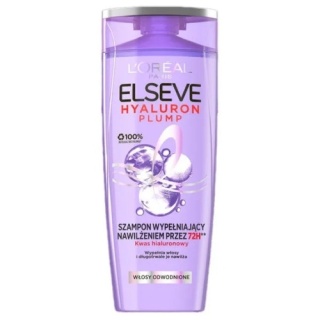 Loreal Elseve Hyaluron Plump 72h Nawilżający Szampon do Włosów Suchych 400 ml