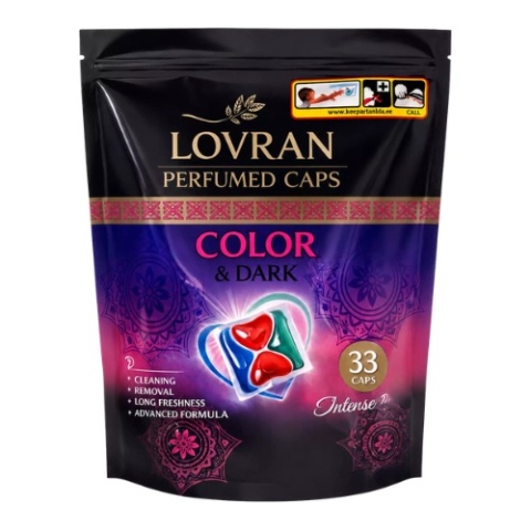 Lovran Perfumowane Kapsułki do Prania Czarnego i Koloru 33 szt.