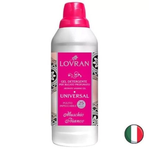 Lovran Uniwersalny Żel do Prania Perfumowany Muschio Bianco Białe Piżmo 25 prań (Włochy) Lovran Uniwersalny Żel do Prania Perfumowany Muschio Bianco Białe Piżmo 25 prań (Włochy)