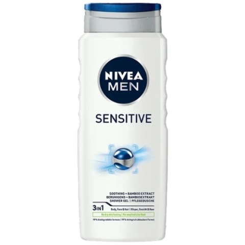 NIVEA MEN Sensitive Żel pod Prysznic dla Mężczyzn 3w1 500 ml