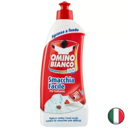 Omino Bianco Uniwersalny Odplamiacz do Tkanin w Płynie 500 ml (Włochy)
