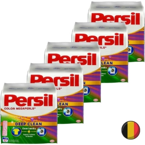 Persil Megaperls Color Proszek do Prania Koloru Zestaw 5 x 17 prań = 85 prań (Belgia)