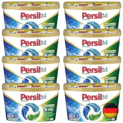 Persil Universal 4in1 Discs Kapsułki do Prania Uniwersalne Zestaw 8 x 16 szt. = 128 szt. (Niemcy)