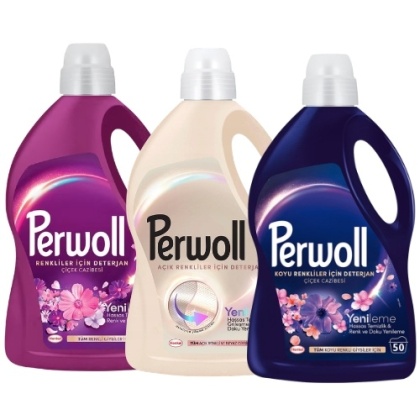 Perwoll Zestaw 3x Żel do Prania Koloru, Białego i Czarnego 154 prania