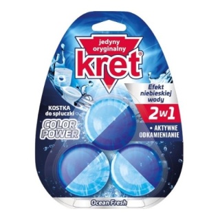 Kret Kostka do Spłuczki WC Ocean Fresh 2w1 3x50g