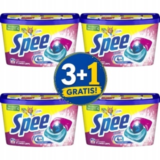 SPEE Power Caps Kapsułki do Prania Kolor 18 szt 3+1 CZWARTY GRATIS