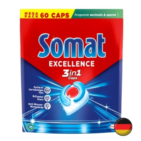 Somat kapsułki do zmywarki Excellence 3w1 60szt