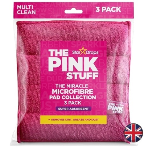 Stardrops The Pink Stuff Ścierki z Mikrofibry Pady Super Chłonne 3 szt. (Wielka Brytania)