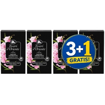 Tesori d'Oriente Chińska Orchidea Mydło w Kostce Kwiatowe 125 g 3+1 CZWARTY GRATIS