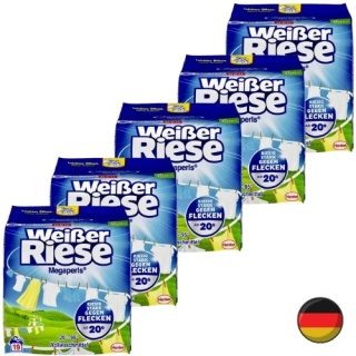 Weiser Riese Megaperls Universal Proszek do Prania Uniwersalny Zestaw 5 x 19 prań = 95 prań (Niemcy)